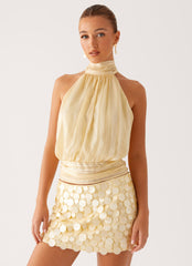 Movie Star Mini Skirt - Yellow